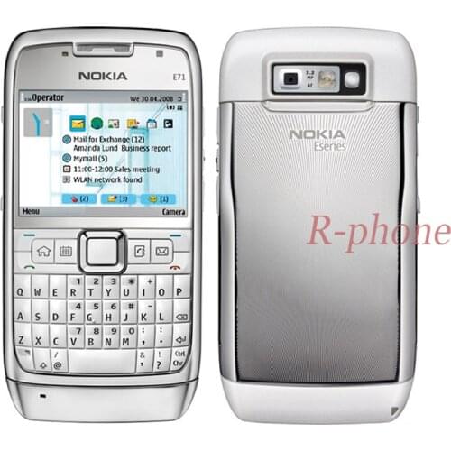 Unlocked Original Nokia E71 3G Mobile Phone Wifi GPS 3MP Refurbished Smartphone & Arabic Russian Keyboard