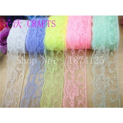 2017 new / beautiful lace embroidery / 10yards long / 40mm and 54mm wide, sewing clothing accessories