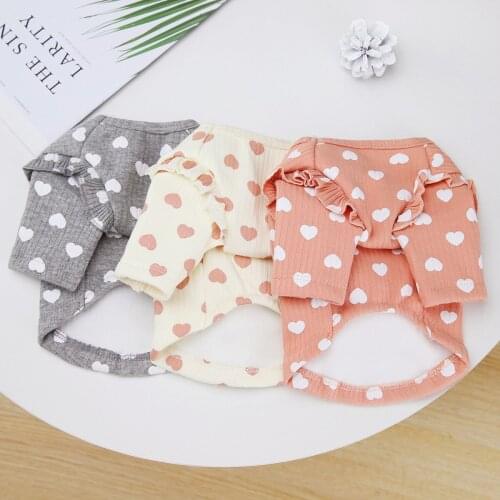 Dog Clothes Puppy T-shirt Pet Clothing Autumn and Winter Schnauzer Teddy Dog Small Dog 21 Floral Bottoming Shirt Pet Clothes