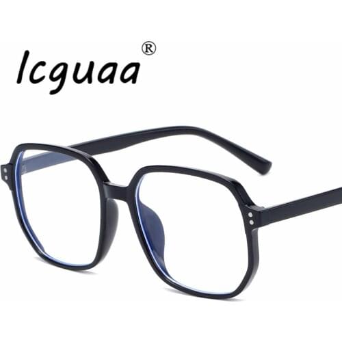 Vintage Eyeglasses frame big frame polygon anti-blue light flat mirror male frame myopia optical glasses frame unisex