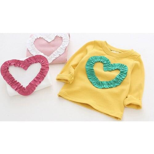 2019 Autumn Kids Clothes Girls T shirt Long Sleeve Baby Girls Tees Tops Cute Cotton Children Girls Tops BC333