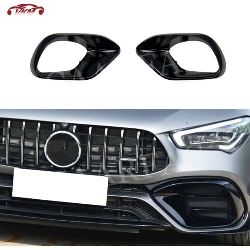 Dry Carbon Fiber Material Front bumper FogLamp Vent Splitters for Mercedes Benz CLA Class W118 C118 CLA45 AMG 2020+ Car Styling