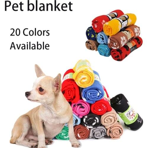 Soft and Cute Pet Dog Blanket Winter Warm Cat and Dog Bed Mattress Printing Sleeping Mattress Dog Sofa Cushion Pet Supplies