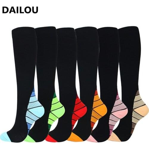 Sports Men Socks Compression Stockings Colorful Nylon Pink Socks Relief Stretch Sokken Fitness Thigh High Socks Women Pop socket