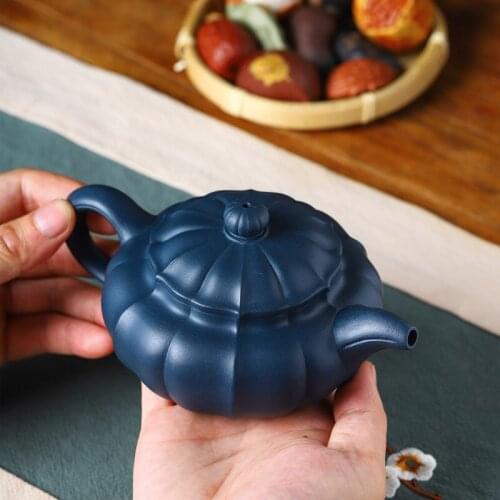 ★Yixing recommended manufacturers selling 】 undressed ore azure mud kits kwai archaize pot teapot tea set on sale