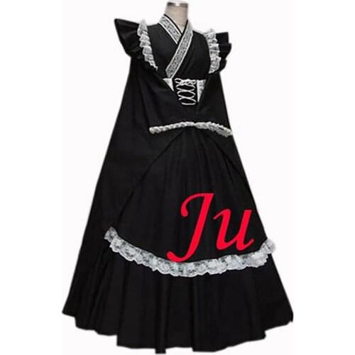 Sissy Maid Gothic Lolita Punk Fashion Japan Kimono Dress Cosplay Costume Tailor-made[CK750]