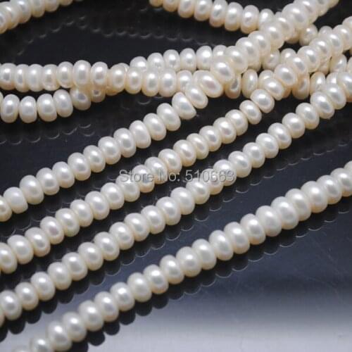 1 Strands/Lot(60pcs), Nature Cultured Freshwater Pearl,Abacus Shape,White Colors,Size: 8-9mm,Pearl Strands,Good Quality