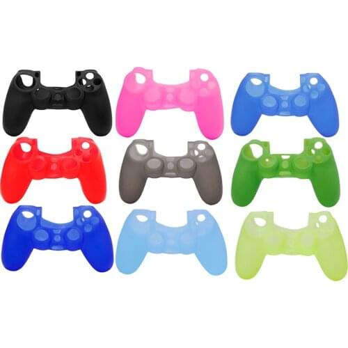 H55F 1Pc Soft Silicone Protection Case Skin Cover for sony ps4 Controller Grip Handle