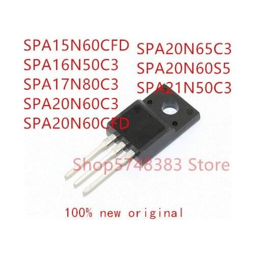 10PCS SPA15N60CFD SPA16N50C3 SPA17N80C3 SPA20N60C3 SPA20N60CFD SPA20N65C3 SPA20N60S5 SPA21N50C3 TO-220F