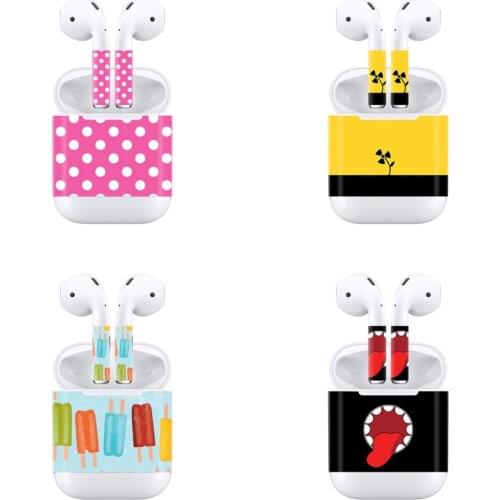 2pcs/lot For AirPods Skins sticker Removable Adhesive Decorative Decal skin sticker for airpods vinyl sticker