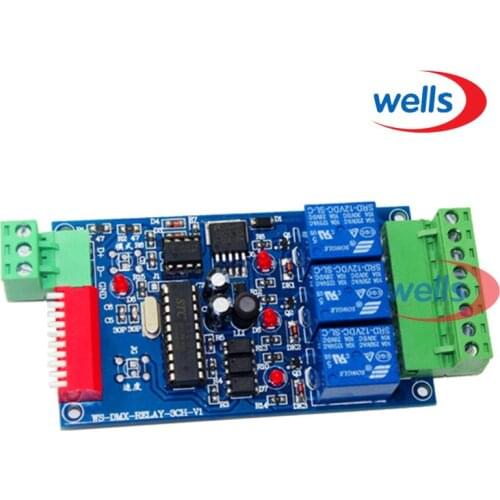 Wholesale 3CH DMX 512 RELAY OUTPUT , LED dmx512 Controller board, LED DMX512 Decoder,Relay Switch Controller