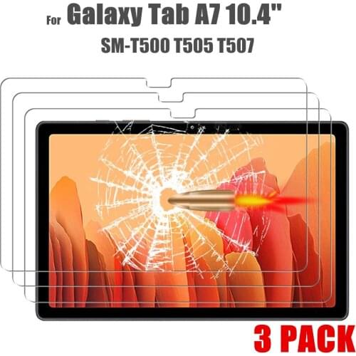 3Piece Glass Protector for Samsung Galaxy Tab A7 10.4 2020 Screen Protective Film for Samsung Galaxy Tab A7 SM-T500 T505 A7 Lite