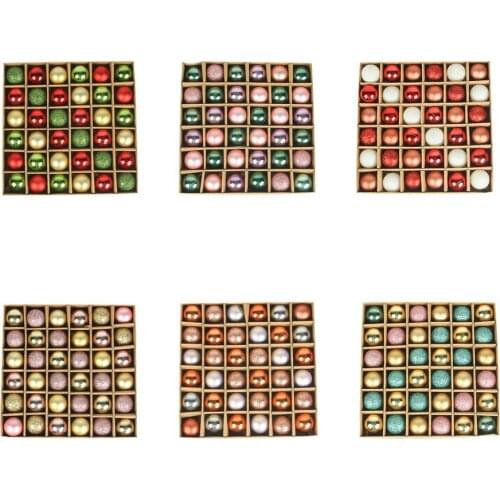 3cm/36pcs Christmas Ball Bright Colorful Wedding Party Home Garden Christmas Hanging Tree Decoration Ball DIY Pendant