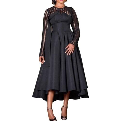 Africa Women 2020 Clothes Black Evening Party Gown Dresses for Africa Women Plus Size Clothing Dresses Woman Elegant dress