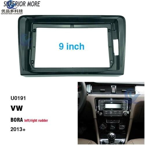 2 Din 9 inch car radio Fascias for VW BORA 2013 Dashboard Frame Installation dvd gps mp5 android Multimedia player