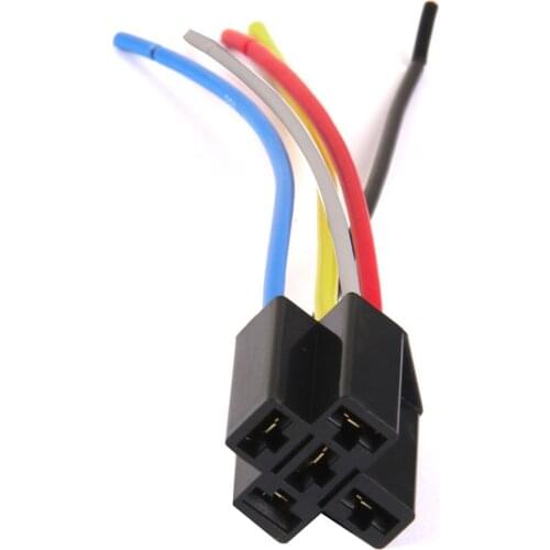 Car Auto 12Volt DC 40A AMP Relay Harness Socket 5-Pin 5 Wire