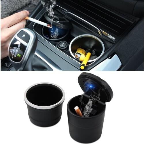 Car Ashtray Blue LED Light Smokeless for megane 3 tucson 2017 renault clio 2 alfa romeo 159 audi q7 ford mondeo mk4 megane 2