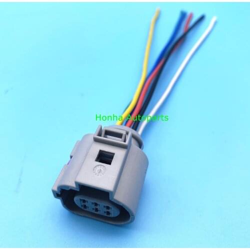 Free Shipping 6 Pin Female EGR Valve Connector Plug With 15cm 18AWG Cable Wire Harness For Audi VW 1J0 973 713 G 42121200