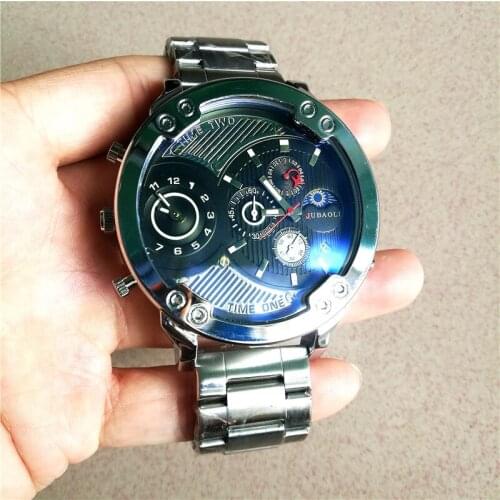 Top Brand Chronograph Men Watches Moon Phase Fashion Creative Quartz Waterproof Military Sport Silver Watch Relogio Masculino