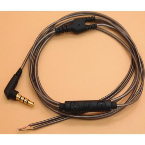 Diy earphone wire Semi-finished cable with microphone 1pcs
