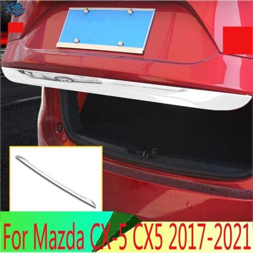 For Mazda CX-5 CX5 2017 2018 ABS Chrome Tail Gate Door Cover Trim Rear Trunk Molding Bezel Styling Sticker Garnish