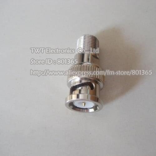 F Female to BNC Male Coax Cable Adaptor Coaxial Connector CCTV ,F-Pin Female to BNC Male Adapter ,25pcs , Free shipping
