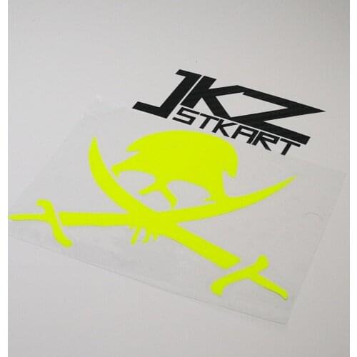JKZ STKART Vinyl Die Cut Sticker Car Decal Pirate Skull and Cross Knives 11x9cm for Motor Bike Laptop Helmet Decorated Stickers