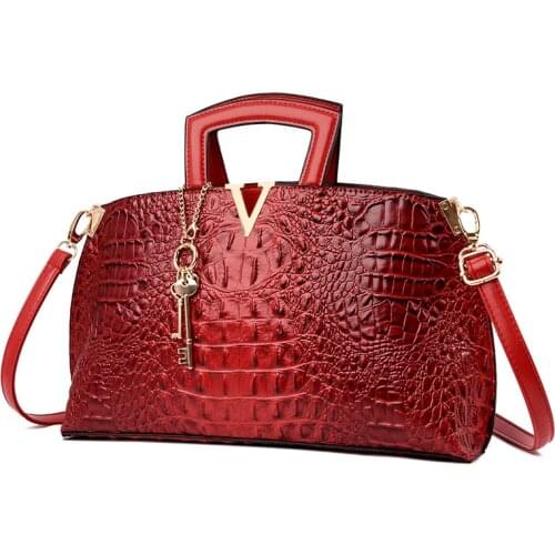 Classical spring women OL branded purse 2021 Alligator tote bag bolsa