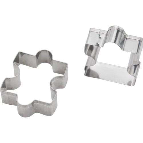Jigsaw Puzzle Pieces Cookie Cutter Stainless Steel Biscuit Cut Mold Baking Fruit Cut Cake Mold Embossing Printing Die