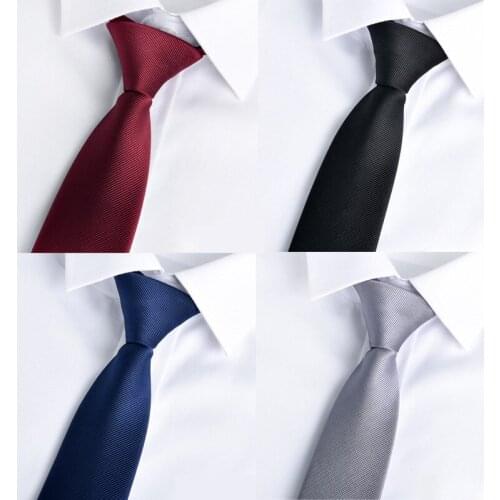 Mens Casual Korean Narrow Lazy Monochrome 1200 Pin 6cm Custom Stall Supply Easy ZIPPER TIE Gift Set for Man In A Box