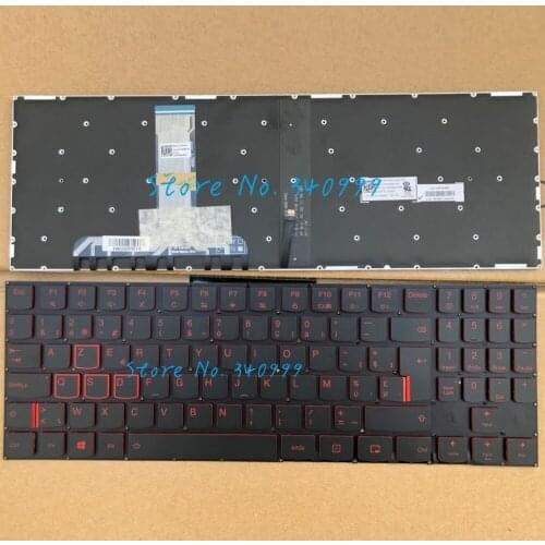 New AZERTY Keyboard for Lenovo Y520 Y520-15IKB Y720 Y720-15IKB Red Backlit Belgium clavier
