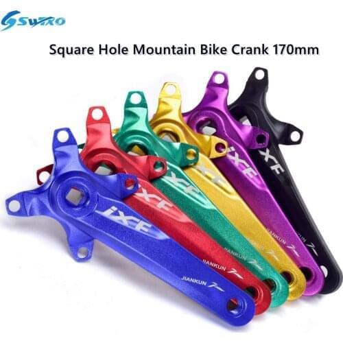 New SWTXO IXF Square Hole Bicycle Crankset Mountain Bike Crank 170mm 104BCD Round Chainring 32T 34T 36T 38T DECKAS Chainwheel