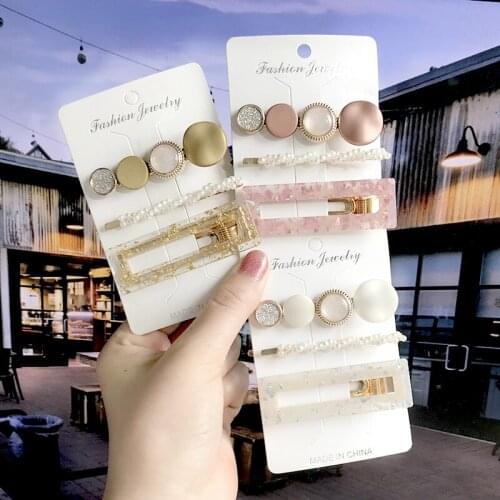 2020 Korean New Fashion Women Girl Barrettes Hairpins Hair Jewelry Trendy Crystal Side Clip Headwear Hair Accessories Hairgrip