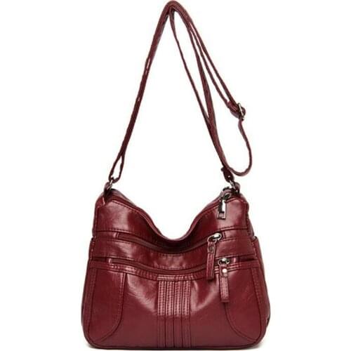 New Women Handbag Pu Leather Casual Tote Bag Classic Bronze Ladies Shoulder Bag Fashion Lady Large Capacity Crossbody Purse