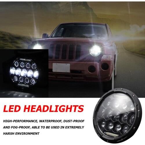 Durable LED Headlight Classic Delicate 7 inch Round 140W LED Headlight Hi/Lo Beam DRL for Jeep Wrangler JK TJ LJ 97-17
