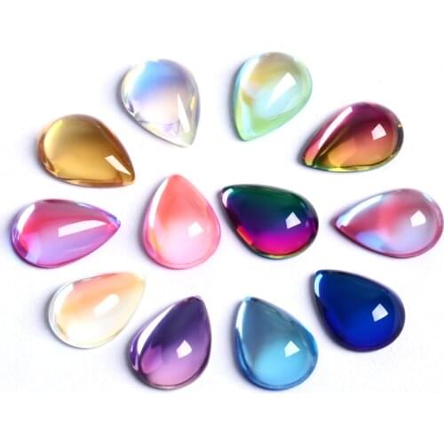 10pcs/bag Natural Fluorite Glitter Crystal Water Drop Rhinestone Wedding Dress Diy Trim Fabric Garment Rhinestone Nail Art Stone