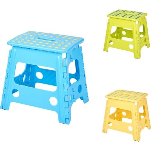 Folding Step Stool Portable Chair Seat for Home Bathroom Kitchen Garden Camping Kids Handle Portable Folding Stool