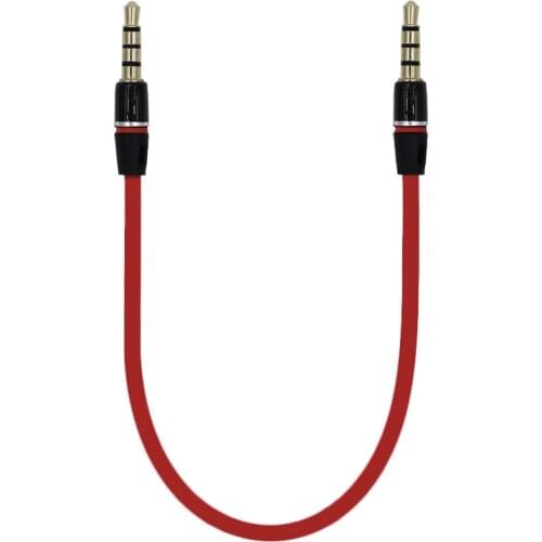 Universal Ipod AUX 4 Pole 3.5mm Male to Male MP3 MP4 AUX Audio Stereo Cable 25cm