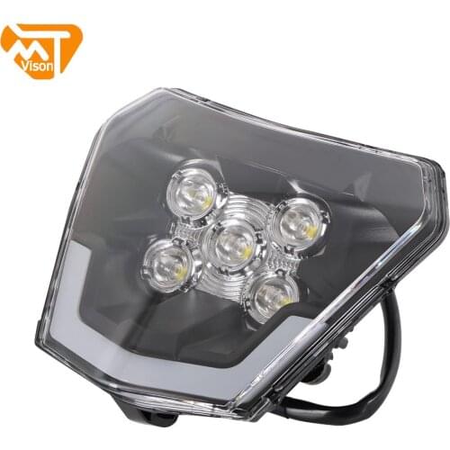 Motorcycle LED Universal Headlights Headlamp Lamp Light Wick For KTM 125 200 250 300 400 540 500 TE TC FE EXC XC XCF XCW XCFW