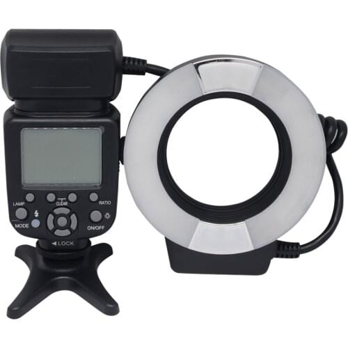 Mcoplus MCO-14EXTN 5500K Macro TTL Ring Flash Light Metal Adapter Ring Lights Led Photo Camera Photography Lighting