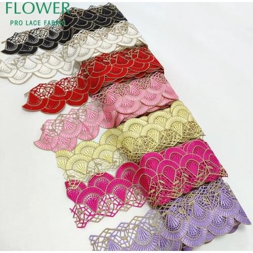 Latest Embroidered Ribbon For Crafts For Garment Sewing Dresses Accessories Elegant Women Clothing Unique Design Lace Fabric
