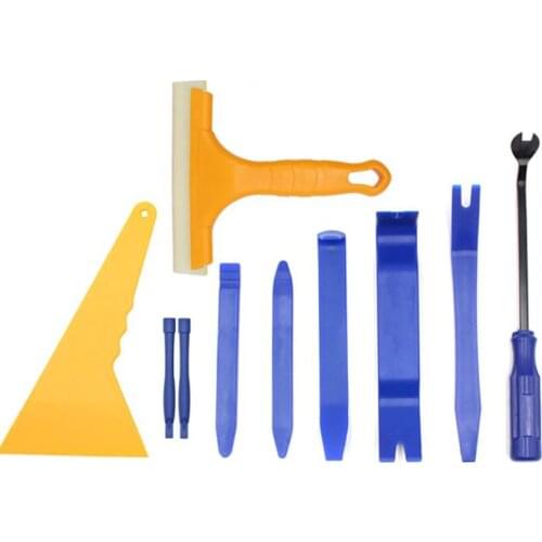 10PCS/Set Auto Trim Removal Tool Kit with Fastener Clip Remover Plastic Pry Tool for Car Door Clip Panel Audio Video Dashboard