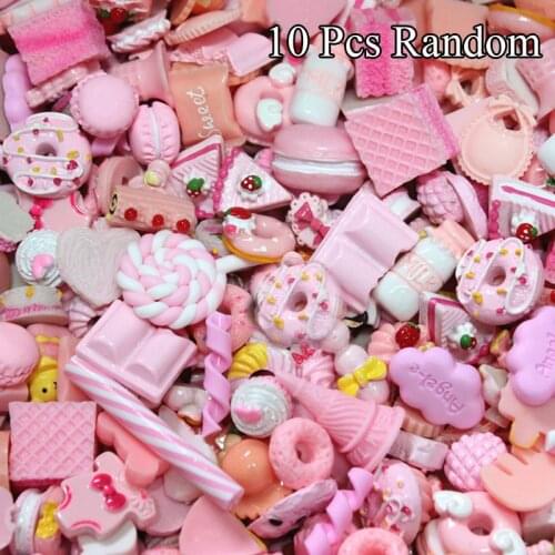 3D Cute Food Donuts DIY Mobile Phone Accessories Various Resin Arylic Nail Art Rhinestone Gems Decorations Manicure Kawaii Mixed