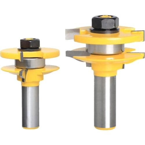 2pcs engraving machine tools wood slotting router bits woodworking cutter