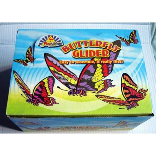 Freeship 50x foam hand throw airplane butterfly flying model gliders toy planes kids party toys favors bag pinata stock fillers