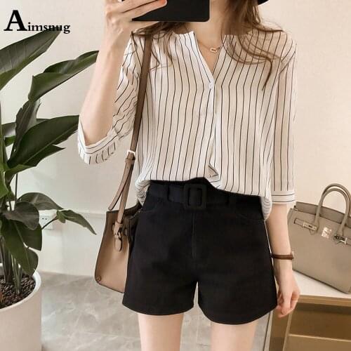 Plus Size 4xl Women Latest Casual Shirt Stripe Blouse 2021 Summer Linen Top Pullovers Womens Elegant blusas Tunic Femme Clothing
