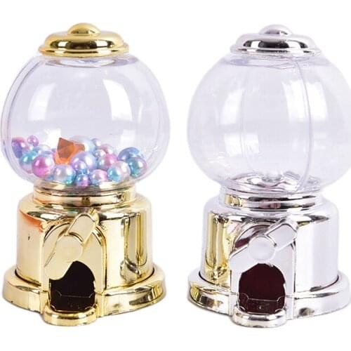 Children Cute Sweets Mini Candy Machine Bubble Dispenser Coin Bank Money Saving Box Baby Christmas Birthday Best Gift for Kids