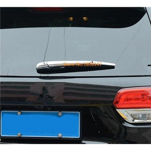 For Jeep Grand Cherokee 2014 2015 2016 2017 2018 car ABS chrome rear back glass wiper nozzle cover frame trim tail window 3pcs