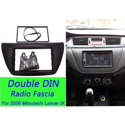 Double 2 Din Car Radio Fascia for 2006 Mitsubishi Lancer IX DVD Player Trim Installation Kit Plate Frame