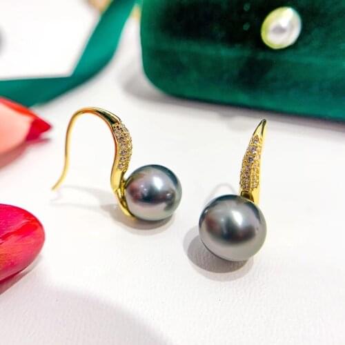 European Style 925 Sterling Silver Earrings Findings Settings Base Mountings Parts Mounts for Pearls Agate Crystal Stones Jade